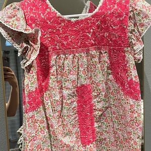 Floral Pink Lace Women's Blouse